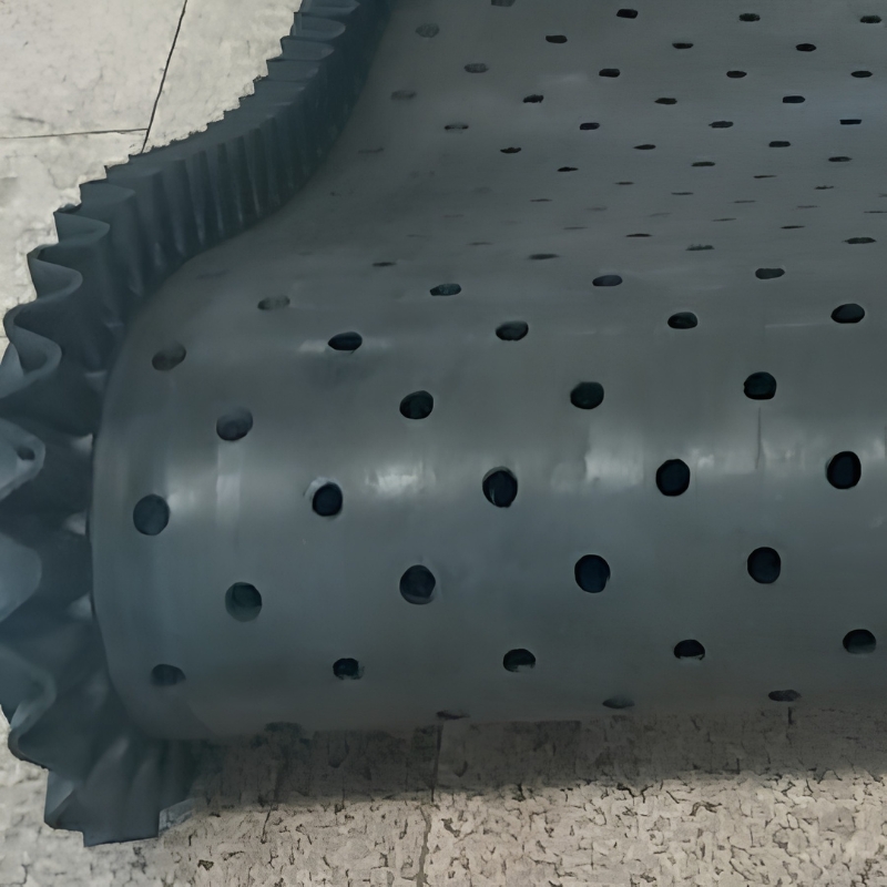 Shot blasting conveyor belt wear resistant surface detail